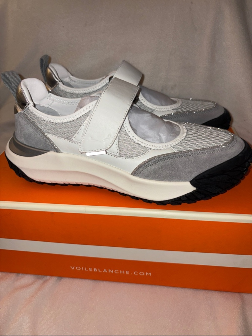 NWT VOILE BLANCHE Club Act Babe Mary Jane Sneaker in Lead Grey - Picture 11 of 16